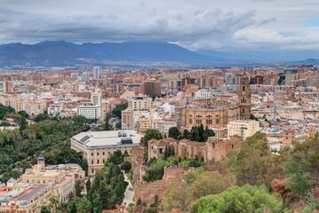 centre ville et historique de Malaga en Espagne