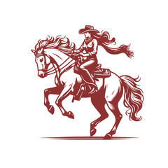 Fototapeta premium Cowgirl vector 