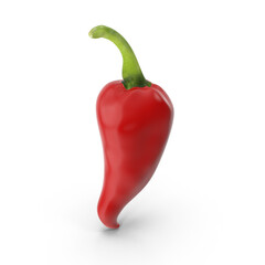Red Chili Pepper Isolated on Transparent Background