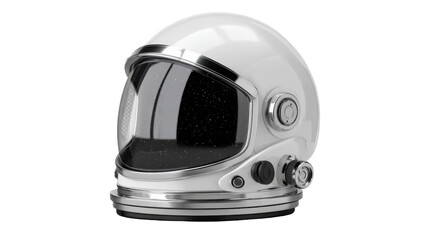 Astronaut's helmet: Captivating depiction of an astronaut's helmet, rendered with stunning detail and futuristic appeal, designed for interstellar exploration and space travel. 