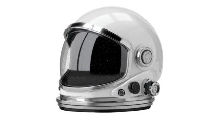 Astronaut's helmet: Captivating depiction of an astronaut's helmet, rendered with stunning detail and futuristic appeal, designed for interstellar exploration and space travel. 
