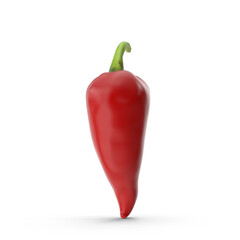 Red Chili Pepper Isolated on Transparent Background