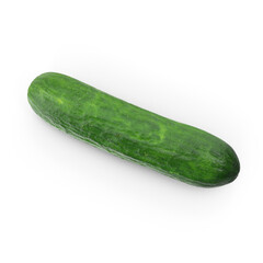 Fresh Whole Cucumber Isolated on Transparent Background