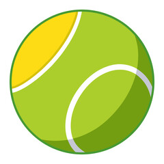 tennis ball flat vector illustration logo icon clipart
