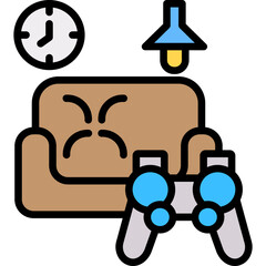 Entertainment Zone lineal color icon