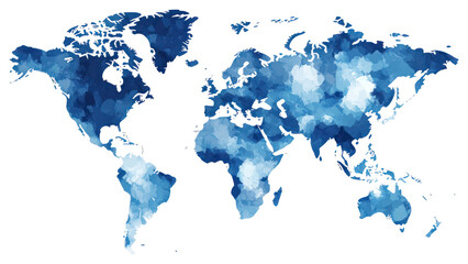 PNG The world map design blue illustration.