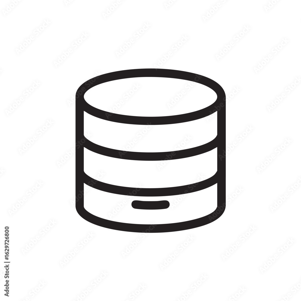 Poster a simple line drawing of a stack of cylindrical objects.