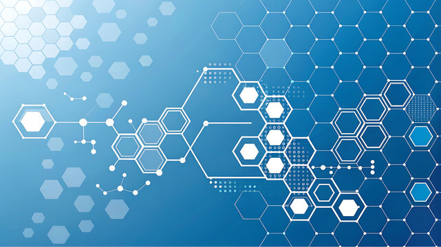 Geometric molecular structure network abstract background