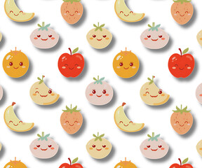 seamless pattern with fruits