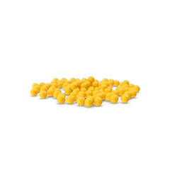 Yellow Candy Balls Isolated on Transparent Background
