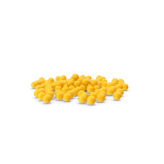 Fototapeta premium Yellow Candy Balls Isolated on Transparent Background
