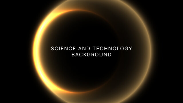 Glowing Solar Eclipse Science and Technology Background with Soft Light on Dark Effect &ndash; Perfect for Futuristic Banners, Sci-Fi Concepts, Innovation, AI, and Digital Design. Vector Illustration Banner