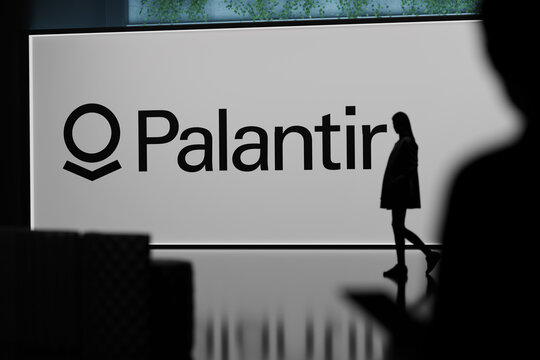 Guilherand-Granges, France - August 05, 2025. Palantir Technologies is an American software company that develops enterprise platforms for big data analytics and artificial intelligence.