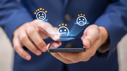 Customer Satisfaction Survey Using Mobile App with Different Emotion Icons and Star Ratings for Feedback Analysis