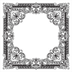 Elegant Vintage Floral Frame Design