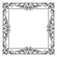 Elegant Vintage Floral Frame Design
