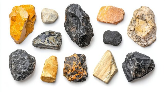 Detailed Rock Classification Chart Illustrating Various Types and Textures of Rocks for Educational Purposes