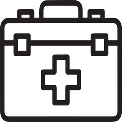 Obraz premium Securely carry vital medical supplies with this professional first aid kit icon, symbolizing emergency care and preparedness for any situation.
