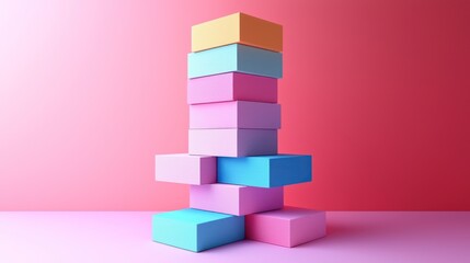 Colorful stacked blocks