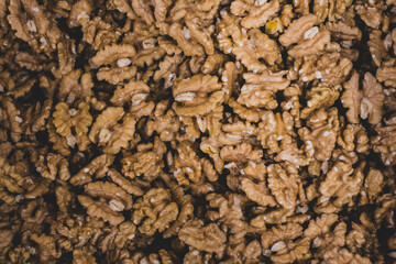 Nueces sin cáscara. Fruto seco, fuente de omega 3. 