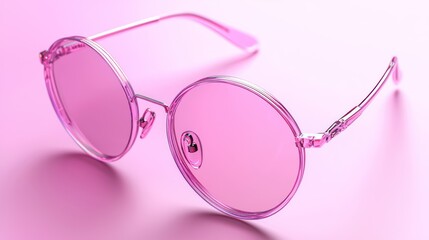Pink round sunglasses