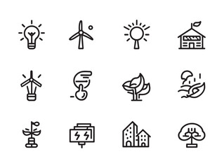 Eco Energy Line Art Inspiring Green Innovations Worldwide