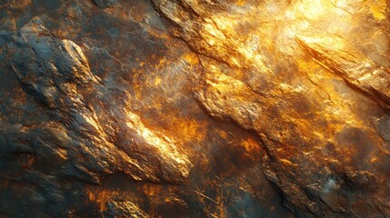 Golden rock face texture
