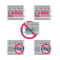 Fake and hoax news icon stock design vector illustration