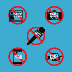 No fake news sign stock design vector illustration
