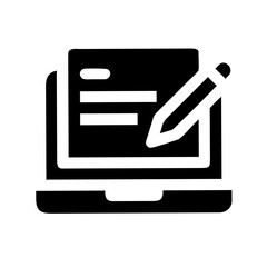 Blogging Line Icons Set – Writing, Content, Internet, Communication, Article Symbols