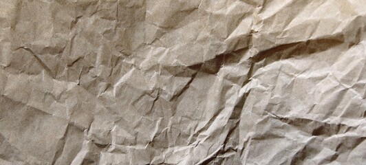 The brown paper surface is very wrinkled.
