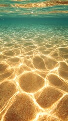 Sunlit Ocean Floor, Sandy Seabed