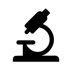 Microscope Icon – Scientific Research Symbol, Laboratory Equipment and Biology Design