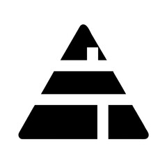 Pyramid Pictogram Icon – Ancient Structure and Monument Vector Symbol 2
