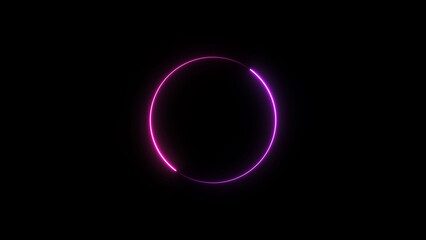 Neon blue circle frame loading icon background illustration in retro style and creating a stunning 4k illustration .	