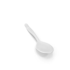 White Plastic Spoon isolated on transparent background