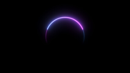 Neon blue circle frame loading icon background illustration in retro style and creating a stunning 4k illustration .	