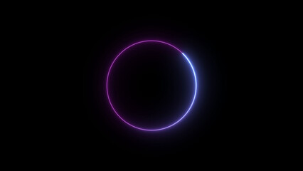 Neon blue circle frame loading icon background illustration in retro style and creating a stunning 4k illustration .	
