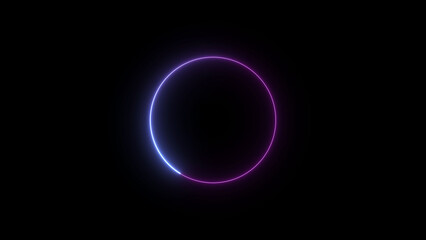 Neon blue circle frame loading icon background illustration in retro style and creating a stunning 4k illustration .	