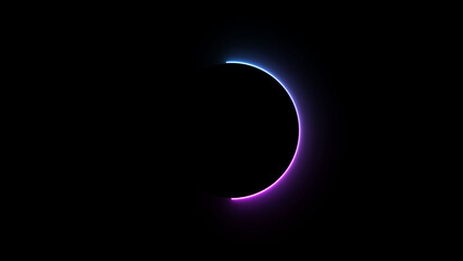 Neon blue circle frame loading icon background illustration in retro style and creating a stunning 4k illustration .	