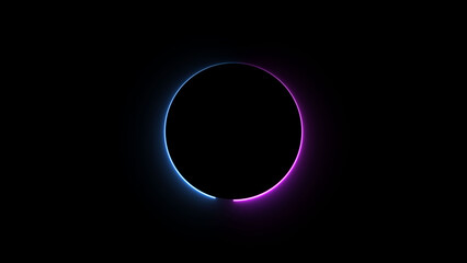 Neon blue circle frame loading icon background illustration in retro style and creating a stunning 4k illustration .	