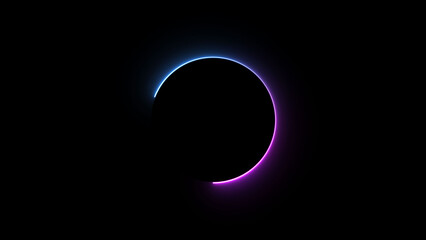 Neon blue circle frame loading icon background illustration in retro style and creating a stunning 4k illustration .	