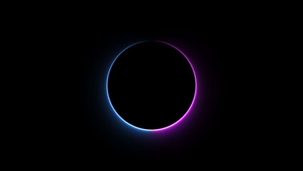 Neon blue circle frame loading icon background illustration in retro style and creating a stunning 4k illustration .	