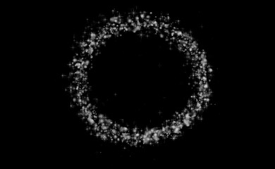 White Dot Spiral on Black Background &ndash; Abstract Geometric Pattern Inspired by Nature and Science
