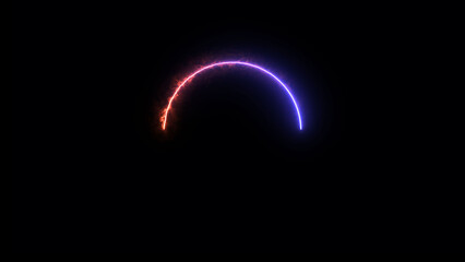 Neon blue circle frame loading icon background illustration in retro style and creating a stunning 4k illustration .	