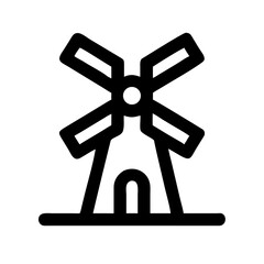 Obraz premium Windmill Line Icons Set – Energy, Wind, Turbine, Eco, Renewable Power Symbols 2