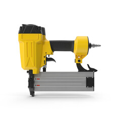 Pneumatic Nail Gun Yellow isolated on transparent background