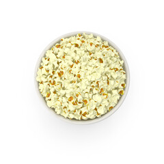 Popcorns in Tub isolated on transparent background