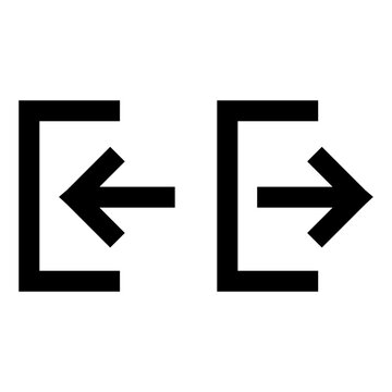 log in and log out vector arrow icon