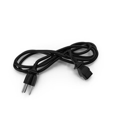 Power Cord with Electrical Plug isolated on transparent background